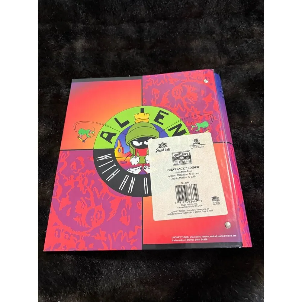 Vintage Looney Tunes School Folder Stuart Hall Marvin the Martian 1990